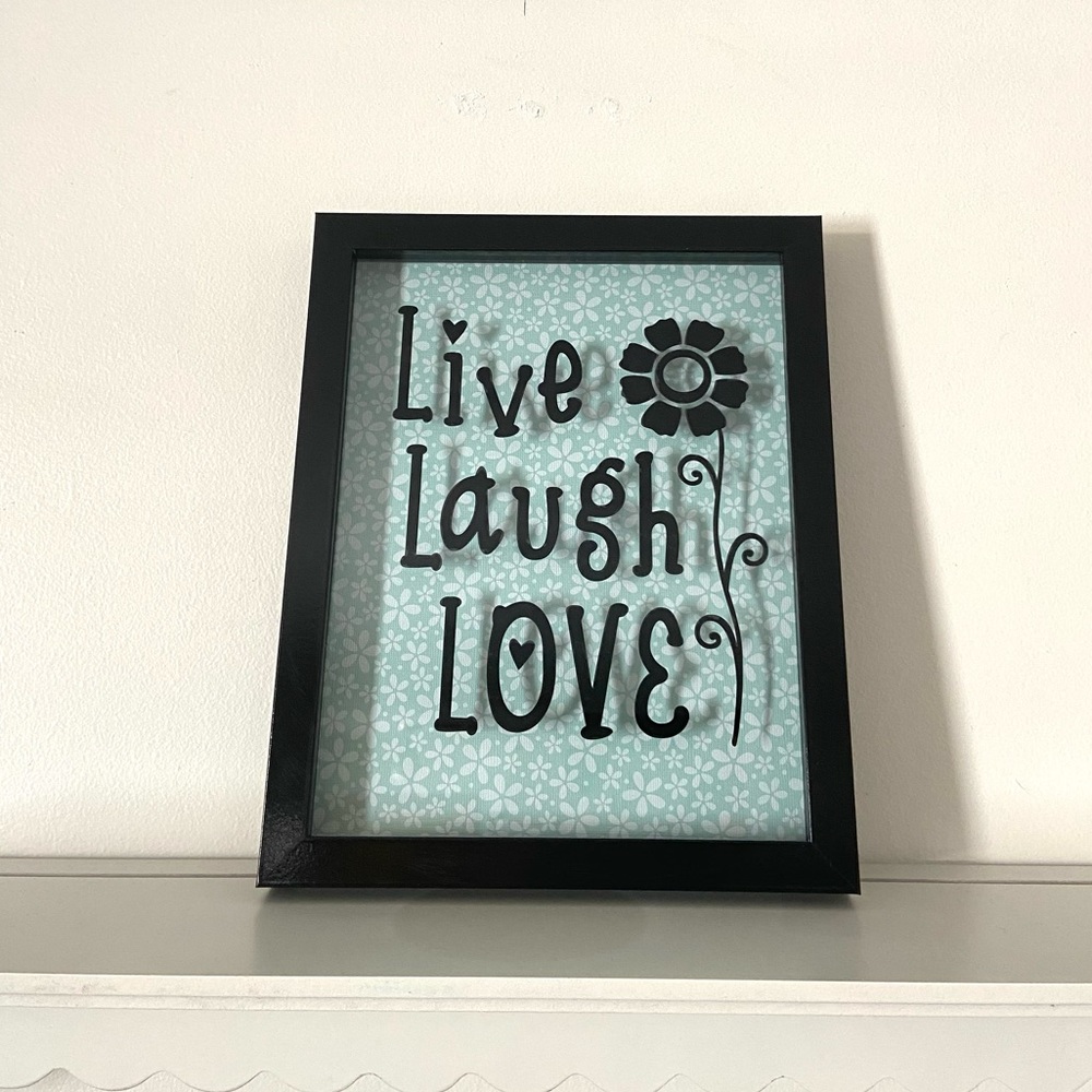 Live Laugh Love Wall Art Shadow Box Frame - Picture 2 of 3